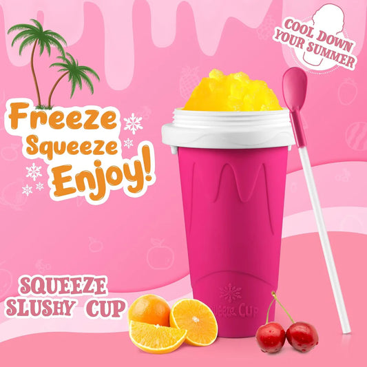 Reusable Squeeze Slushy Cup – DIY Frozen Drink Maker