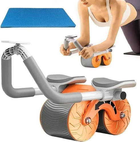 Dual Wheel Ab Roller with Ergonomic Handles for Core Strength