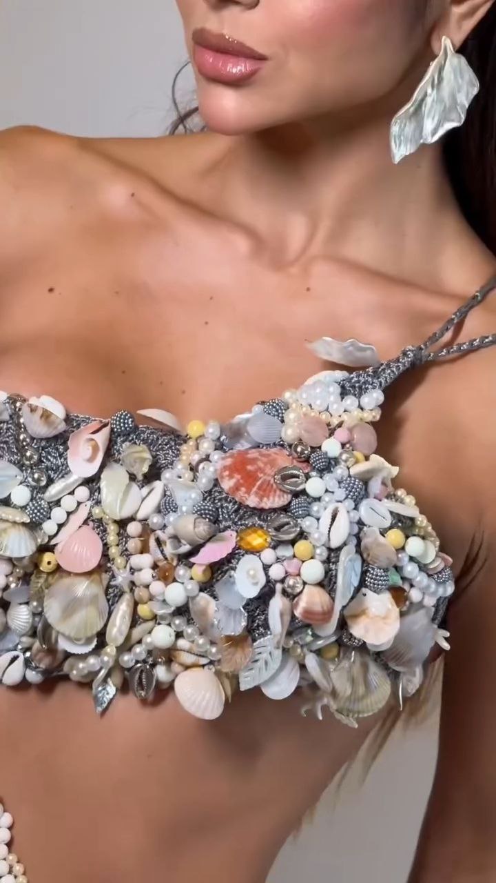 Beads of the Sea – Asymmetrical Shell Beaded Set