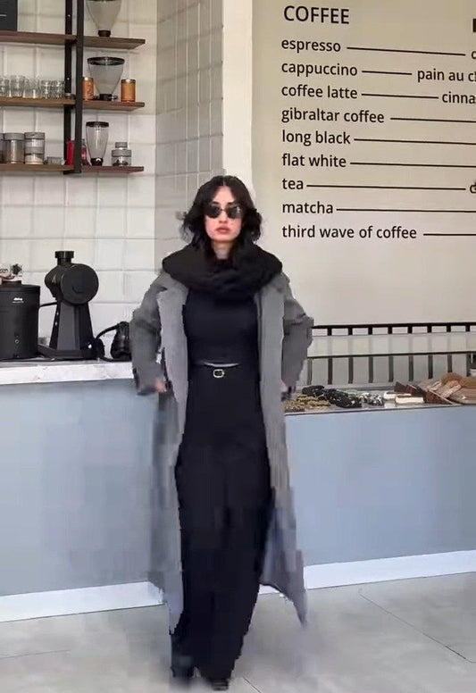 Women’s Grey Long Winter Coat