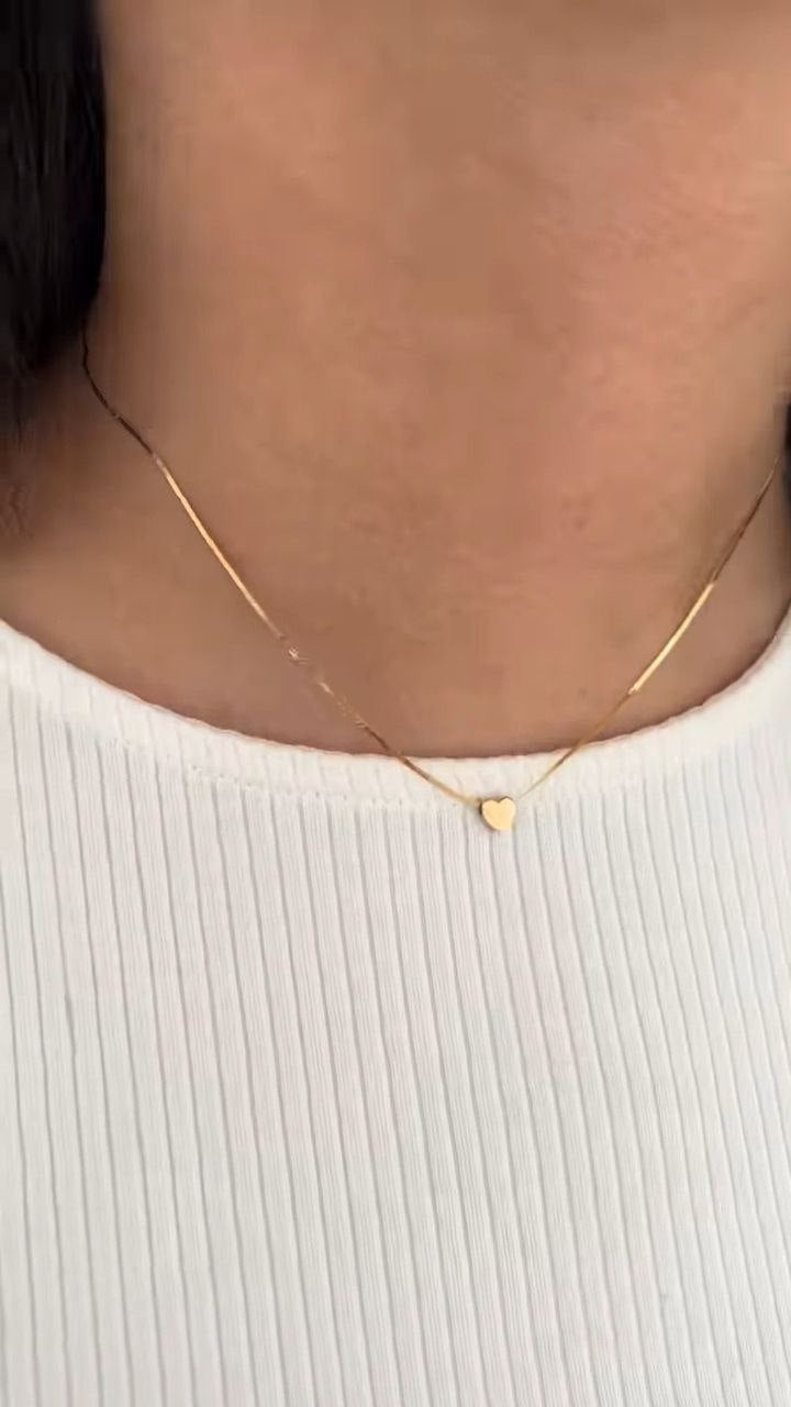 Heart Charm Necklace For Girls