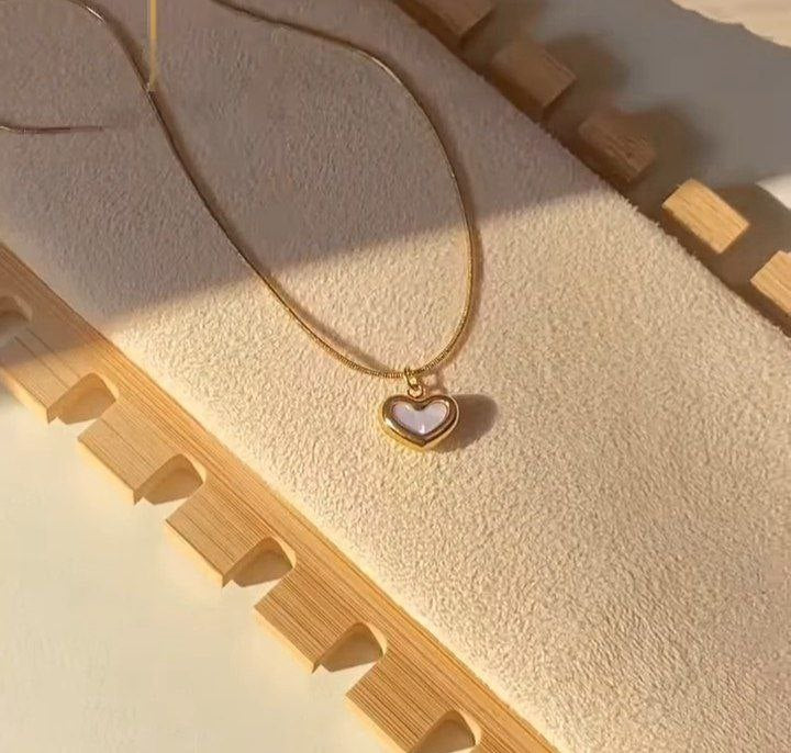 Heart Pendant Necklace with Minimal Chain