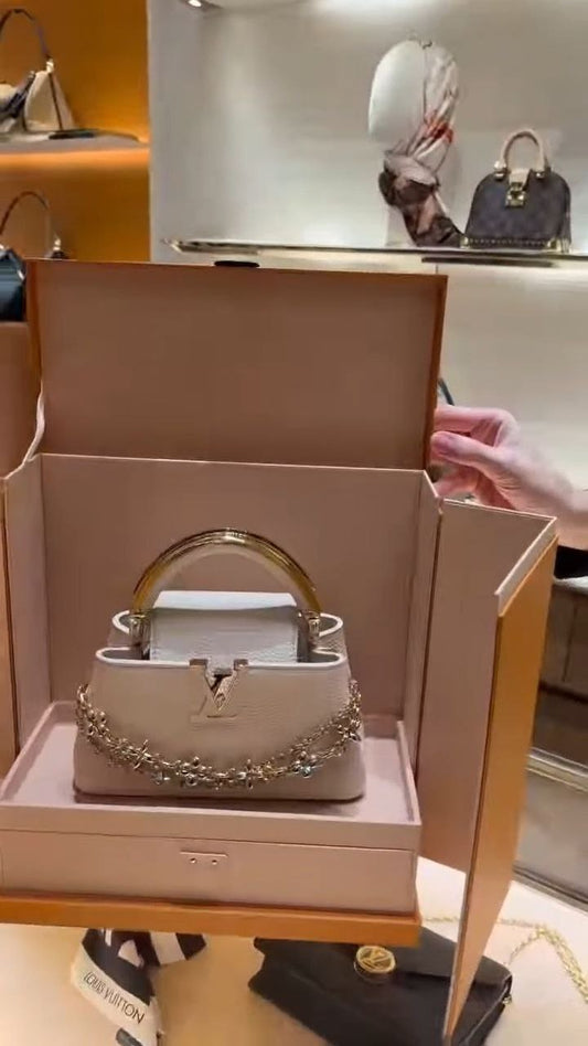 Elegant Mini Top-Handle Handbag with Decorative Chain