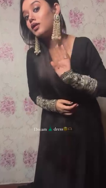 Black Designer Floor-Length Anarkali Set with Sequin Work Dupatta & Cuff Embroidery