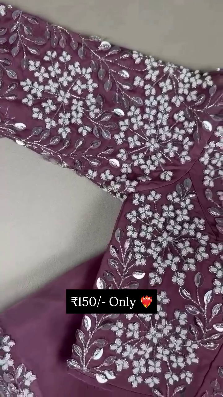 Embroidered Partywear Dupatta β Floral Border with Mirror Work
