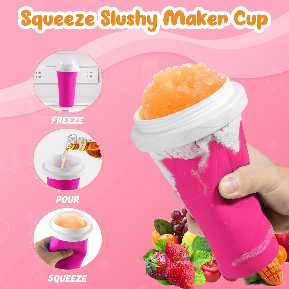 Reusable Squeeze Slushy Cup – DIY Frozen Drink Maker