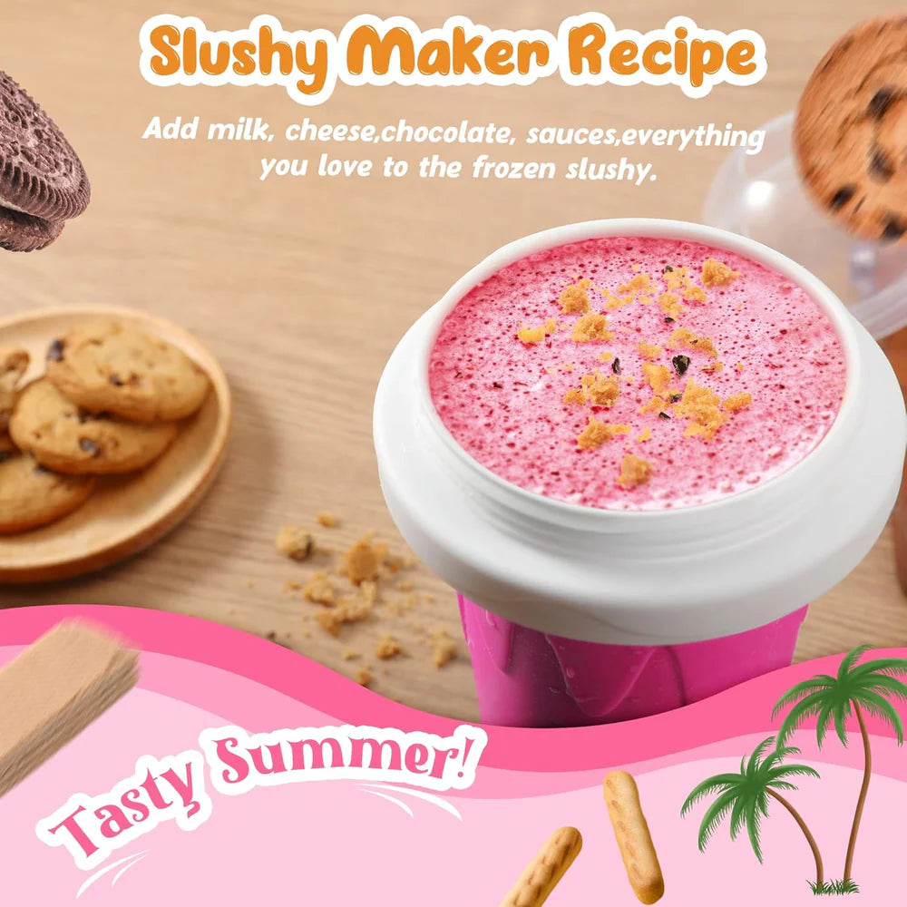 Reusable Squeeze Slushy Cup – DIY Frozen Drink Maker