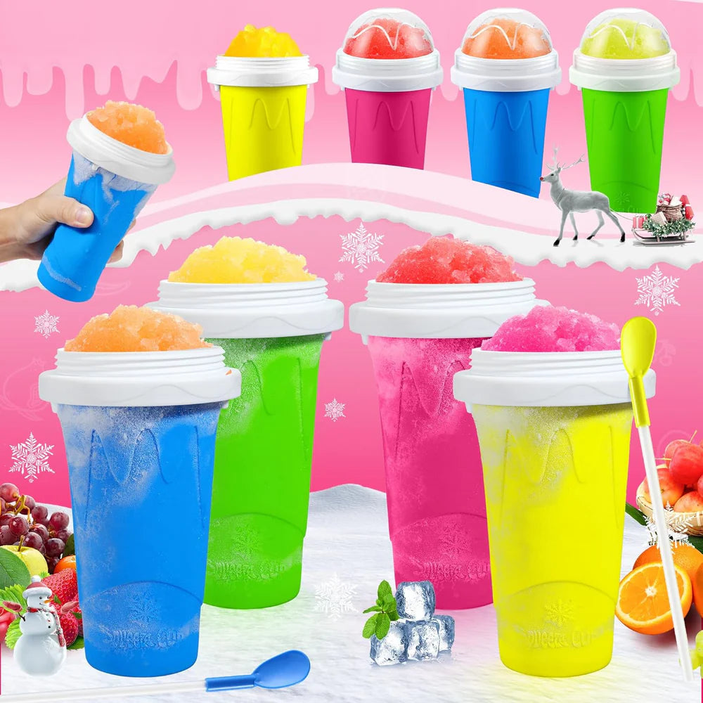 Reusable Squeeze Slushy Cup – DIY Frozen Drink Maker