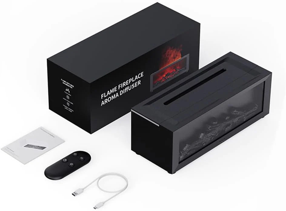 7-Color Changing Fireplace Flame Diffuser for Ambient Living