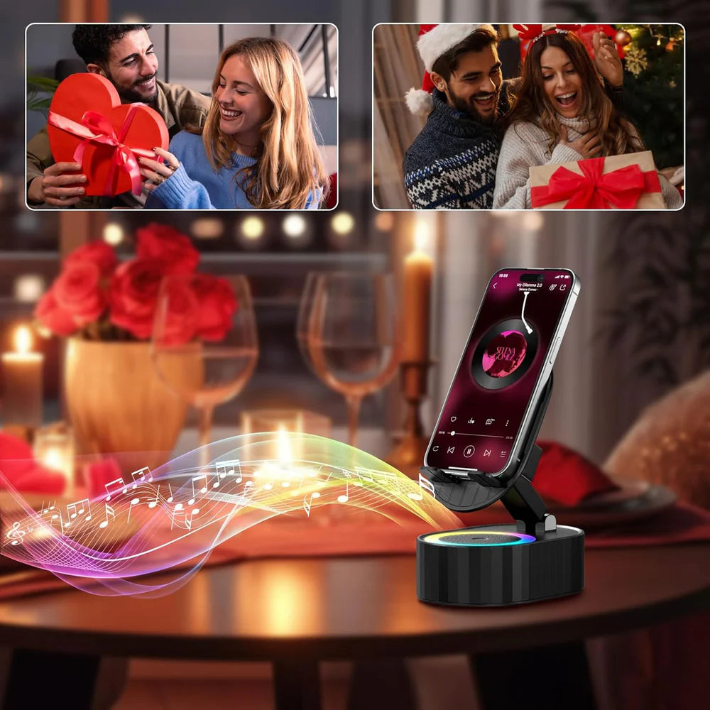 Wireless Charging Phone Stand with Built-in Bluetooth Speaker