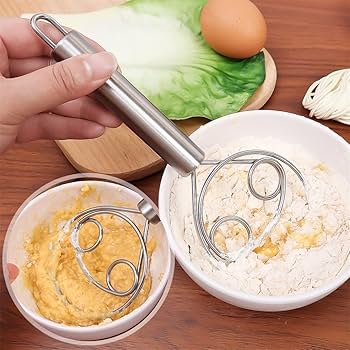 Stainless Steel Manual Dough Whisk