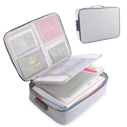 Portable Travel Document Organizer Secure Passport and Certificate Storage Case