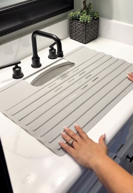 Roll-Up Silicone Kitchen Sink Drying Mat