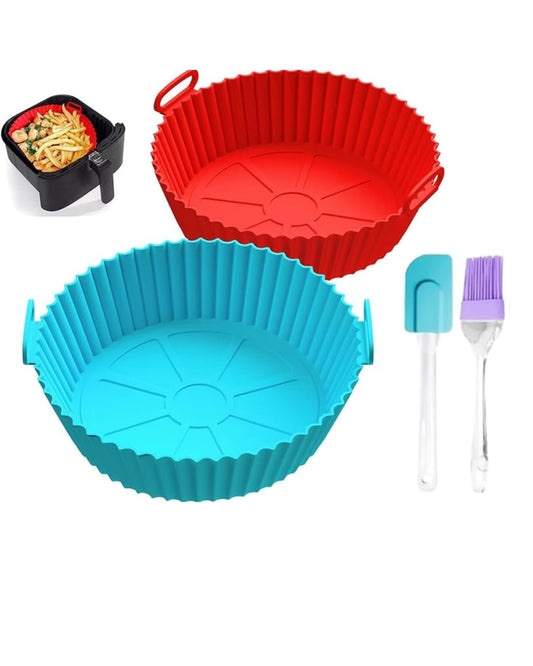 Reusable Silicone Air Fryer Liner with Handles