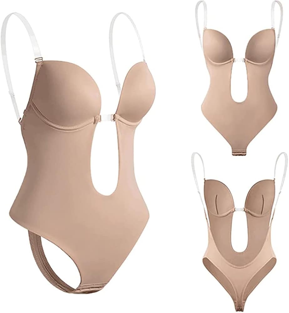 Women's Shapewear Bodysuit with Plunge Neckline