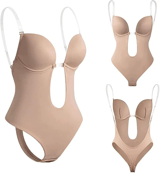 Women's Shapewear Bodysuit with Plunge Neckline