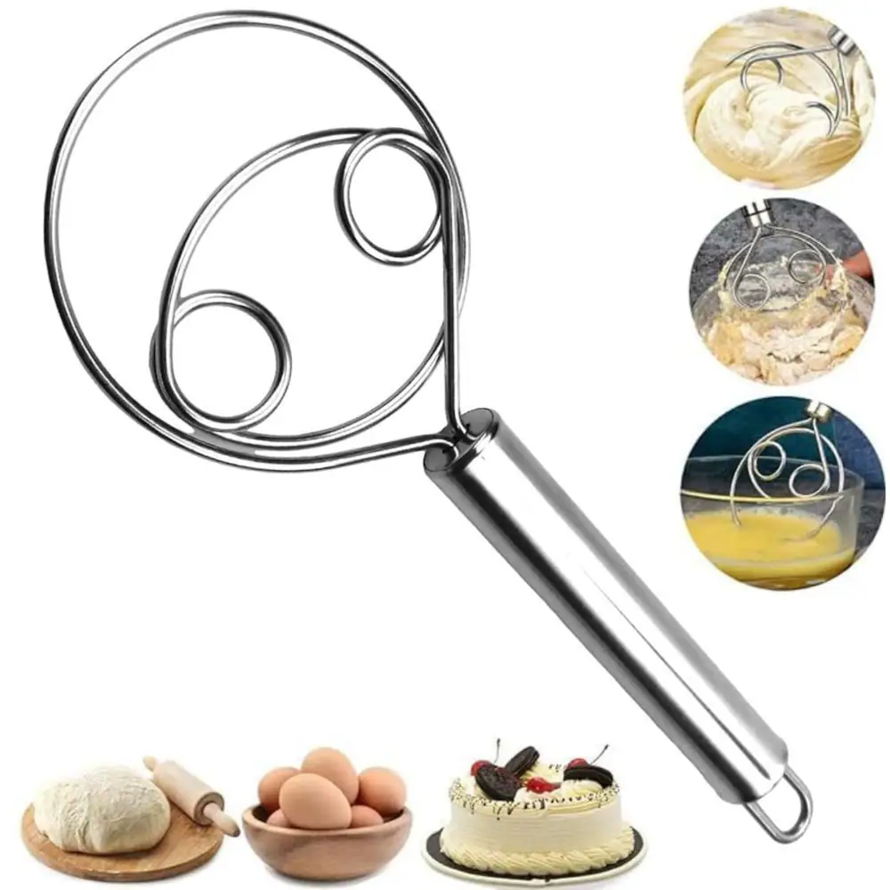 Stainless Steel Manual Dough Whisk