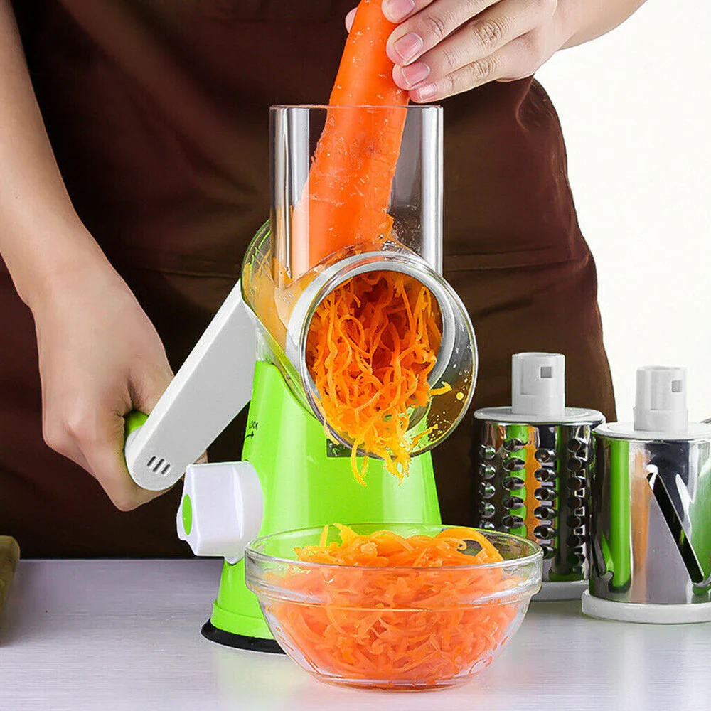 Three in One Manual Rotary Vegetable Slicer