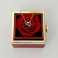 Eternal Rose Jewelry Gift Box with Necklace