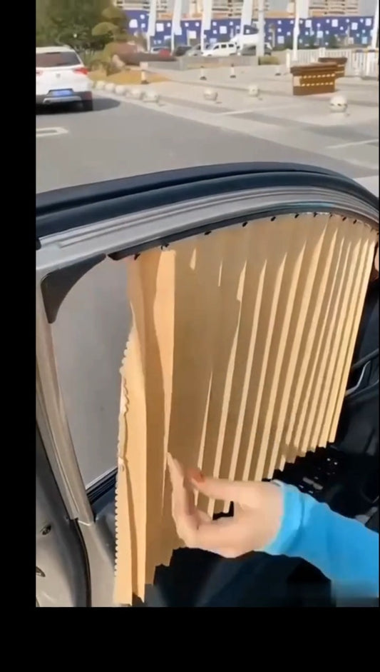 Universal Pleated Car Window Sunshade Curtain
