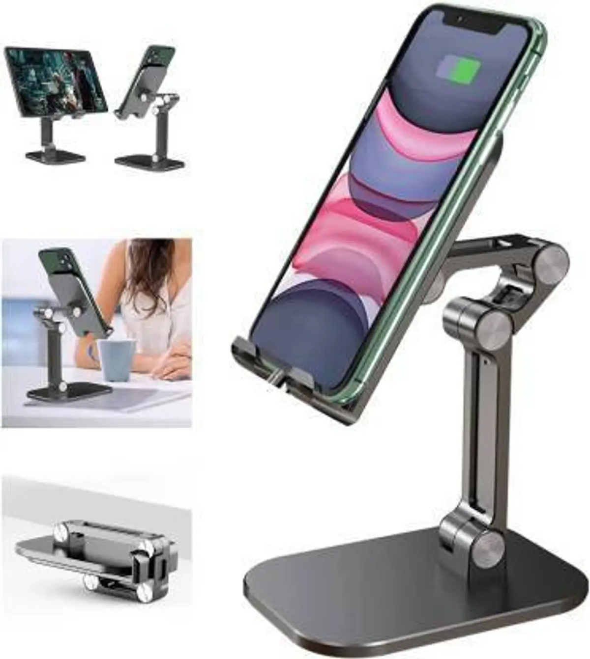 Adjustable Foldable Aluminum Mobile Phone & Tablet Stand