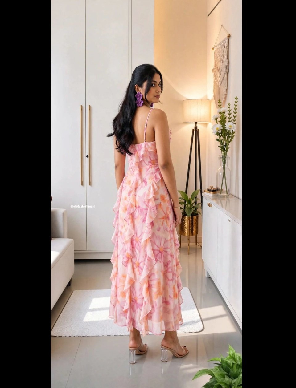 Elegant Tiered Midi Dress Collection – Available in Soft Petal Pink & Chocolate Polka Dot