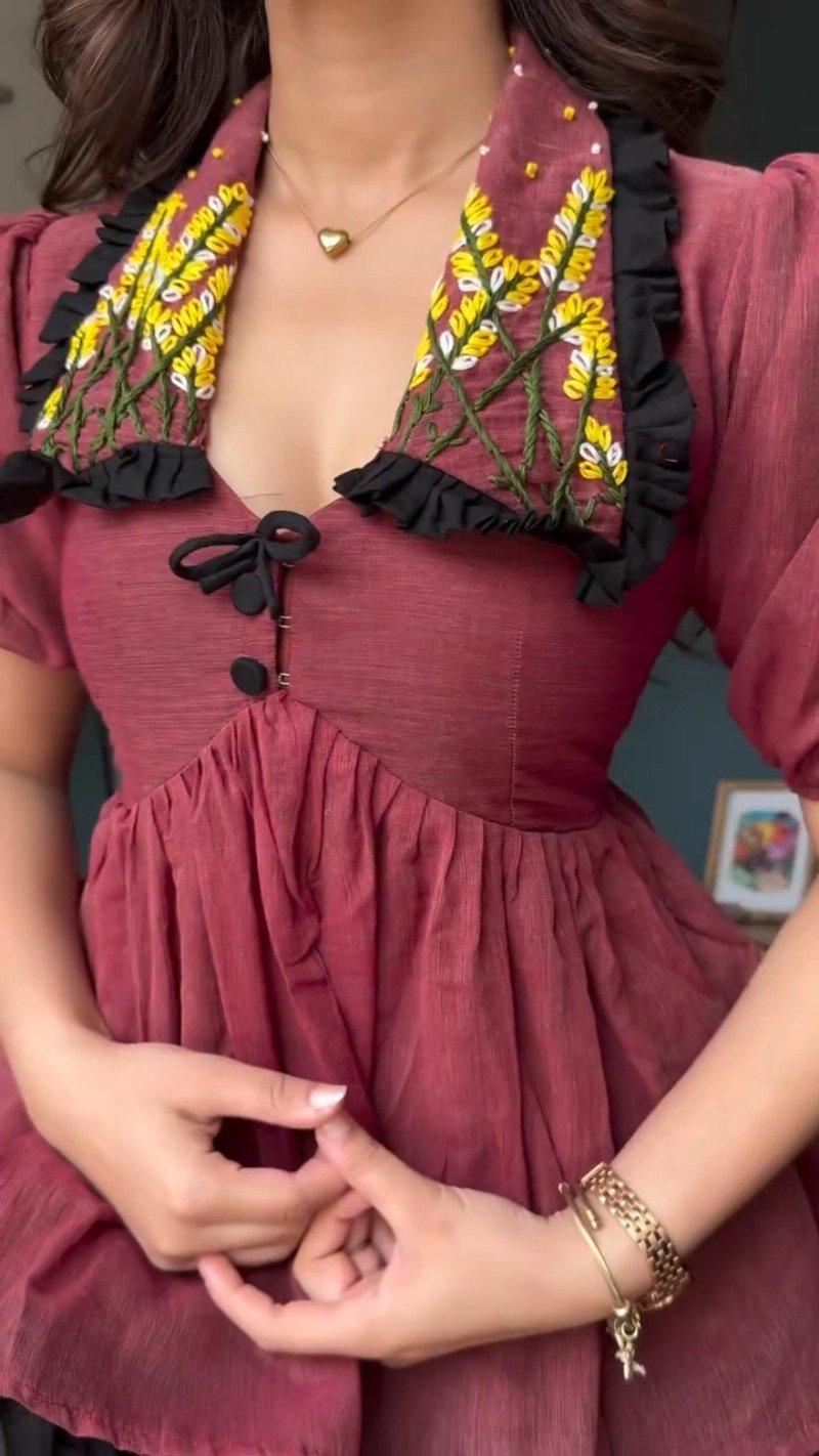 Boho-Chic Collared Midi & Mini Dresses – Available in Midnight Blue, Forest Green, Teal & Burgundy