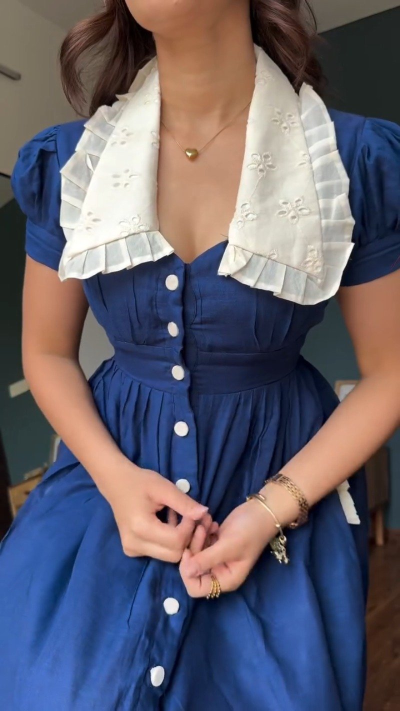 Boho-Chic Collared Midi & Mini Dresses – Available in Midnight Blue, Forest Green, Teal & Burgundy