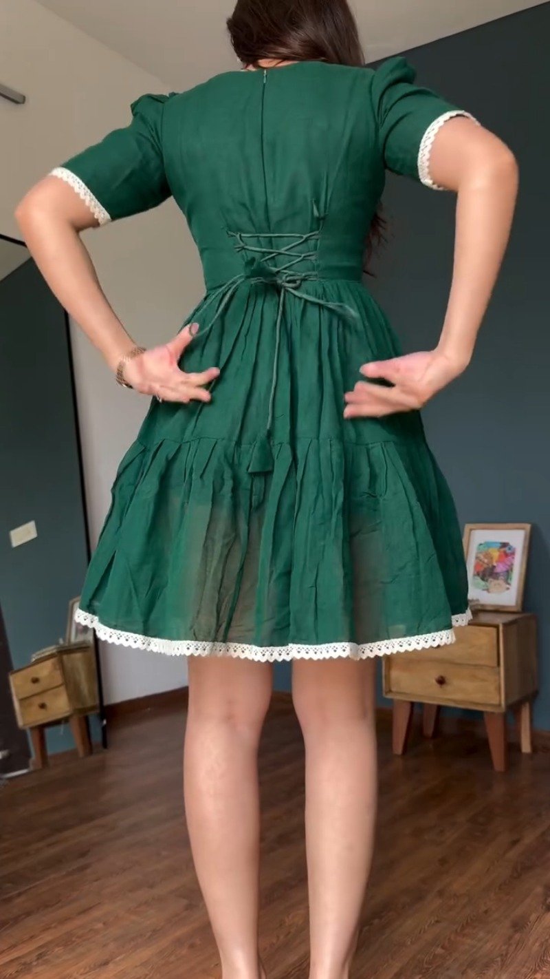 Boho-Chic Collared Midi & Mini Dresses – Available in Midnight Blue, Forest Green, Teal & Burgundy