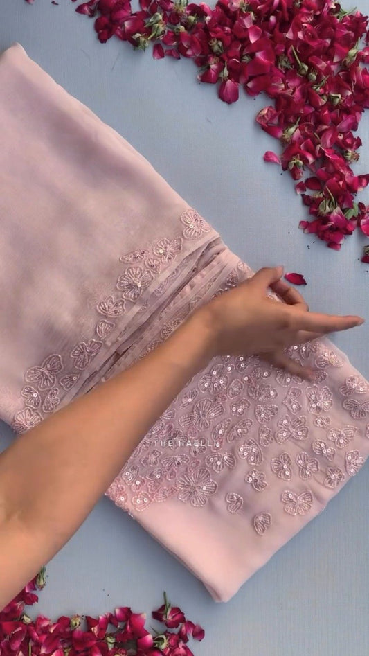 Timeless Elegance Sequin Embroidered Suit Set – Available in Radiant Pink & Subtle Peach
