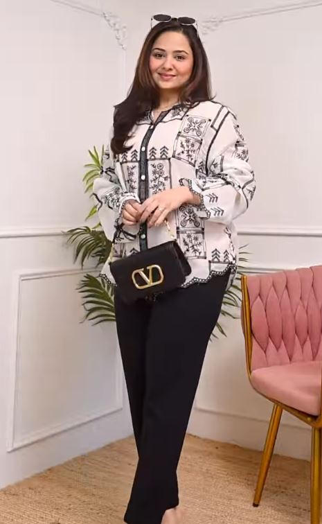 Luxe Applique Bloom Shirt Co-Ord Set