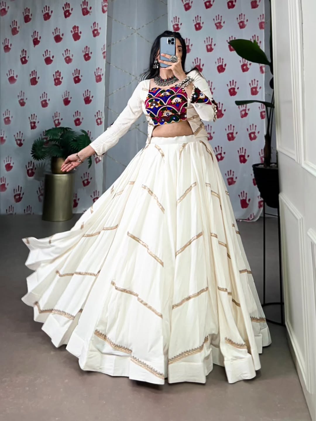 Pastel Pink Thread Embroidered Crop Top & Palazzo Set with Net Dupatta
