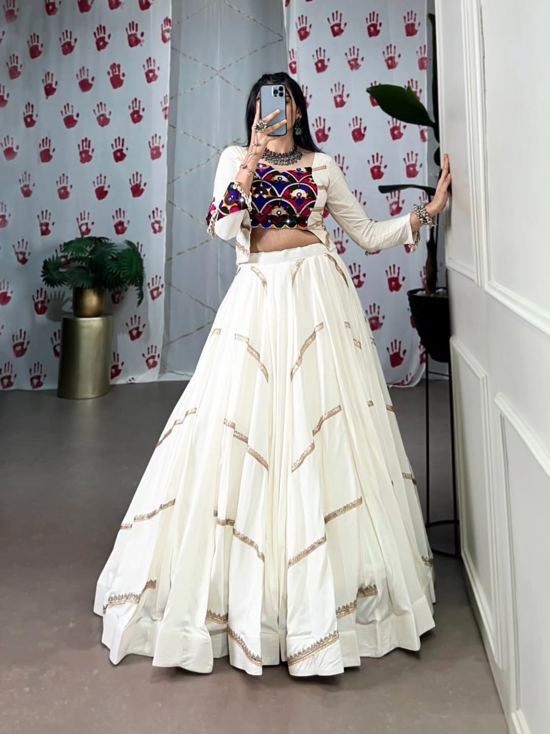 Pastel Pink Thread Embroidered Crop Top & Palazzo Set with Net Dupatta