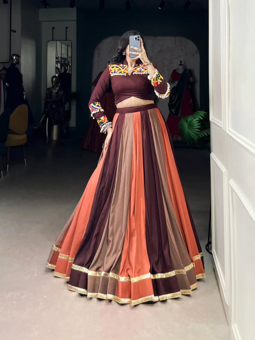Mint Green Embroidered Peplum Top with Palazzo Pants & Dupatta Set