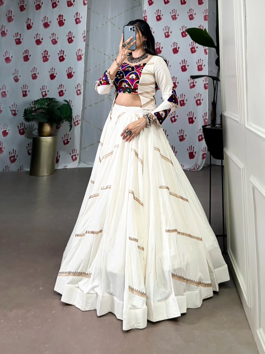 Pastel Pink Thread Embroidered Crop Top & Palazzo Set with Net Dupatta
