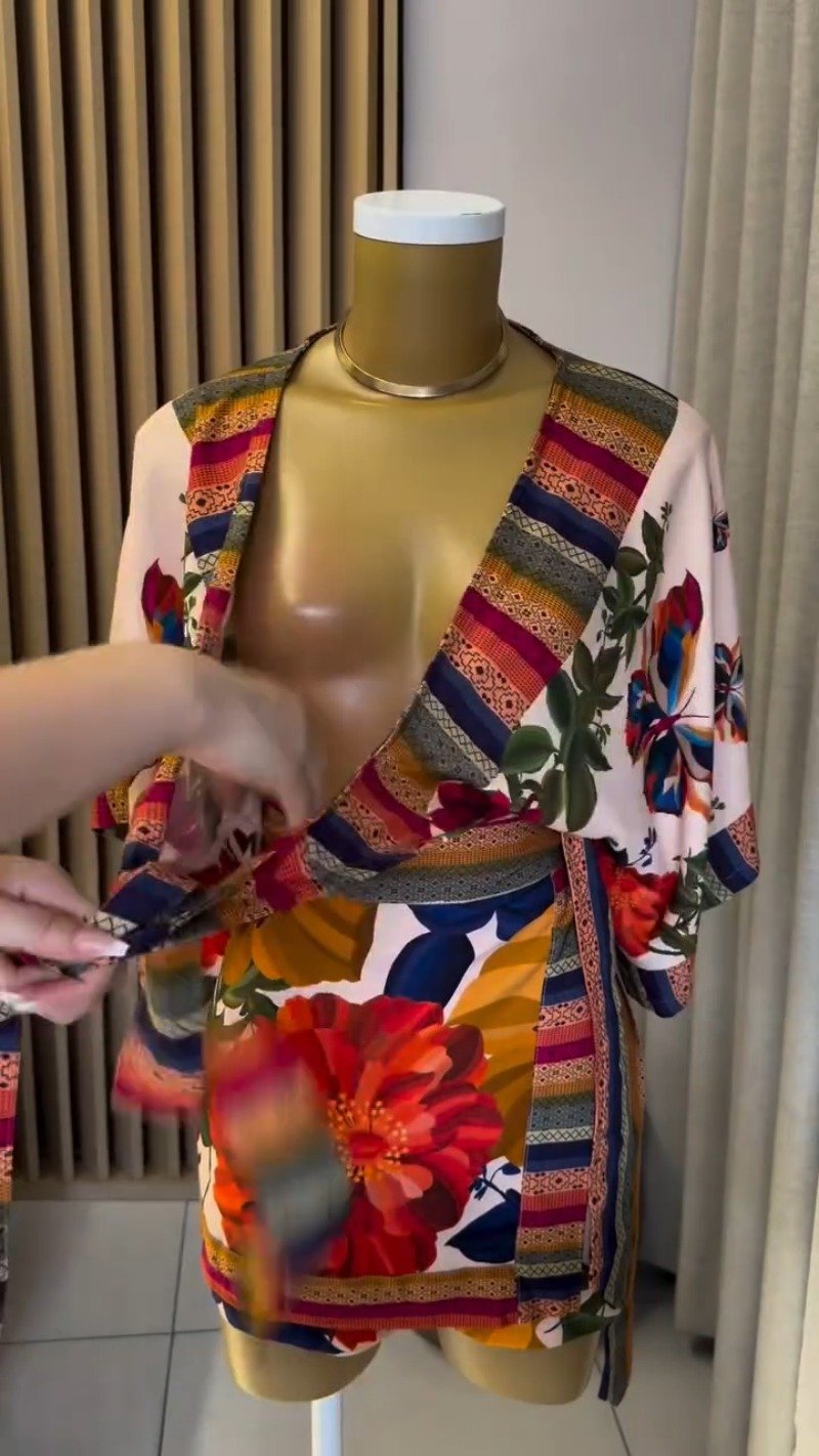 Floral & Geometric Print Co-ord Wrap Set – Available in Vibrant Multicolour & Soft Pastel Floral