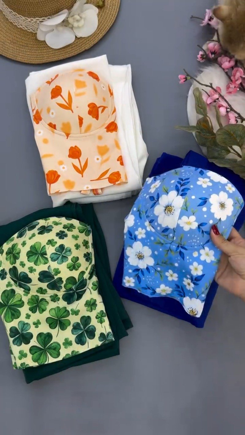 Enchanting Floral Corset Top & Smocked Skirt Co-Ord Set – Available in Clover Green, Peach Tulip & Blue Daisy