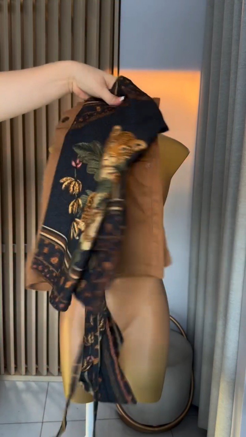 Jungle Safari Printed Scarf-Style Halter Top