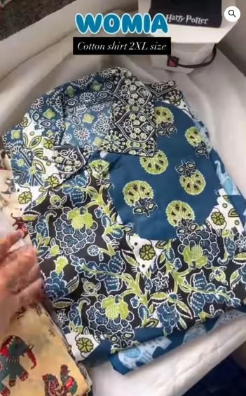 Cotton Elephant Print Casual Shirt