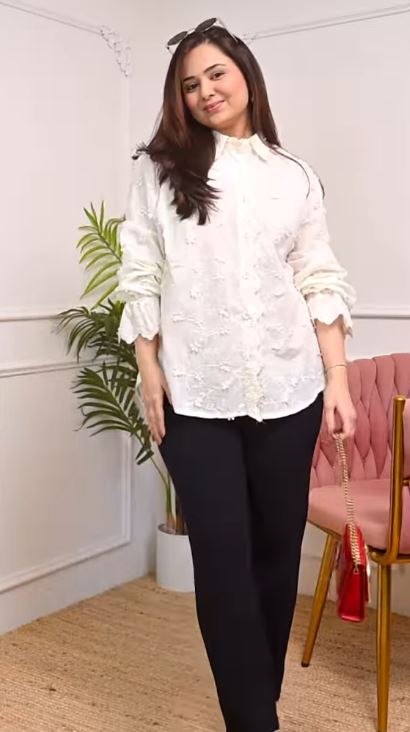 Luxe Applique Bloom Shirt Co-Ord Set