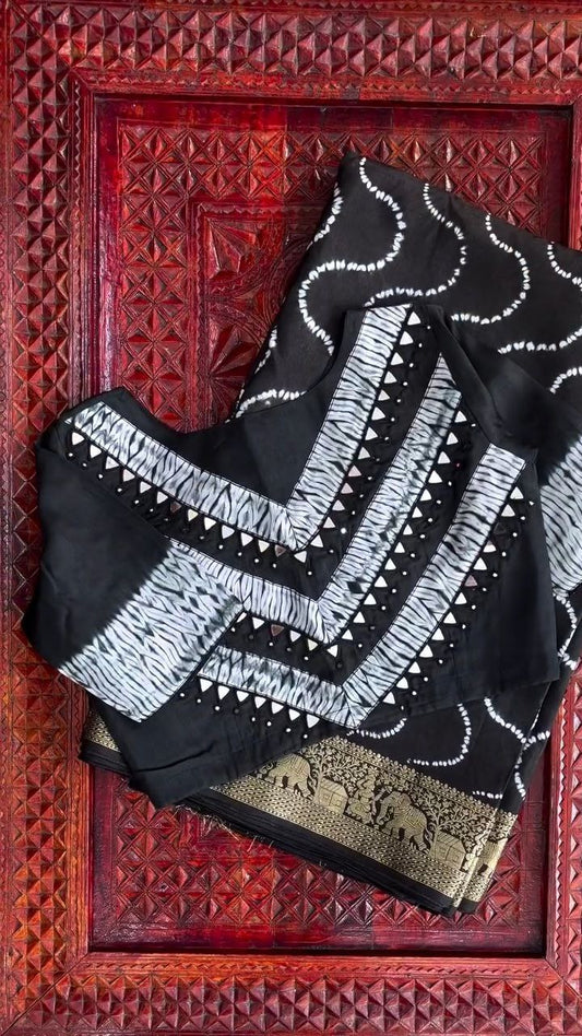 Beautiful Designer Aqua Heavy Georgette Sequanc Saree