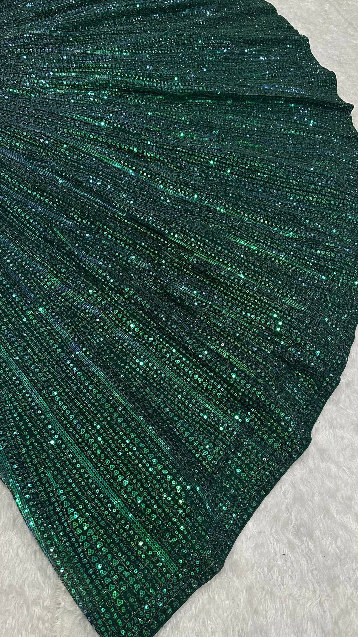 Sangeet Wear Green Color With Sequin Work Lehenga Set