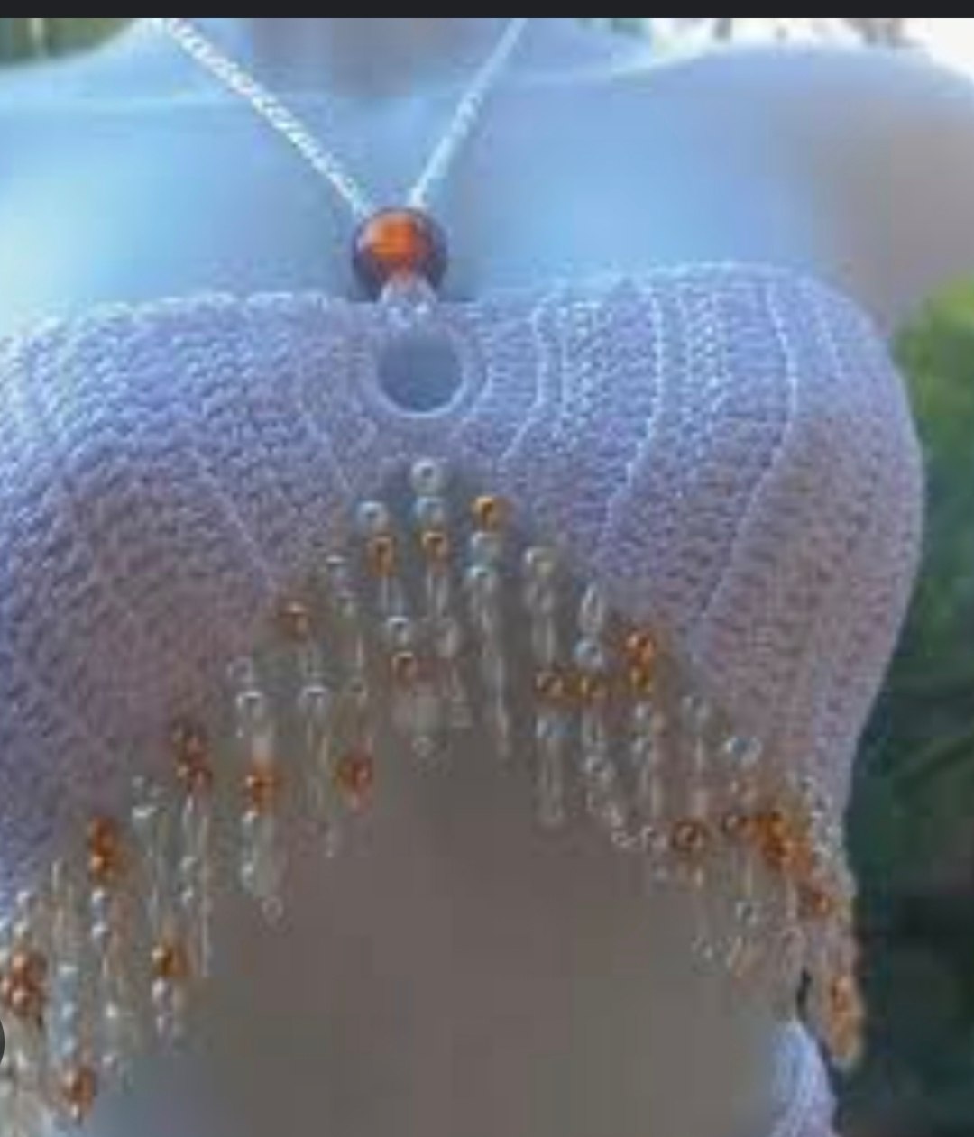 White Crochet Halter Neck Crop Top