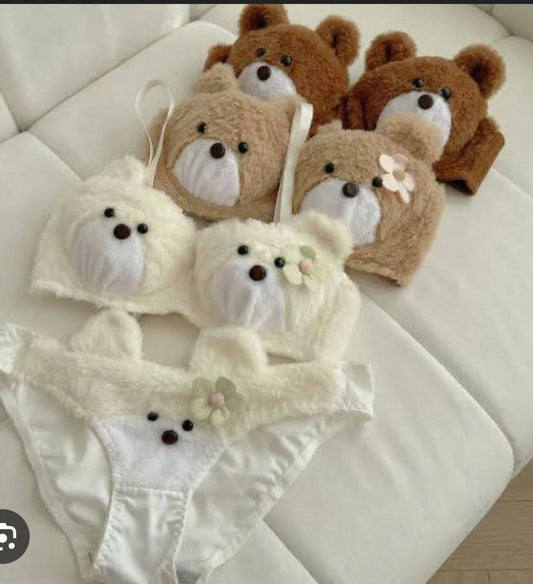 Cute Teddy Bear Fleece Winter Panty – Soft & Cozy Design