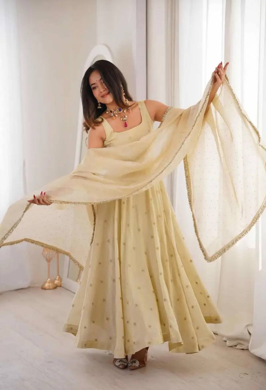 Pastel Yellow Embroidered Lehenga Set with Dupatta