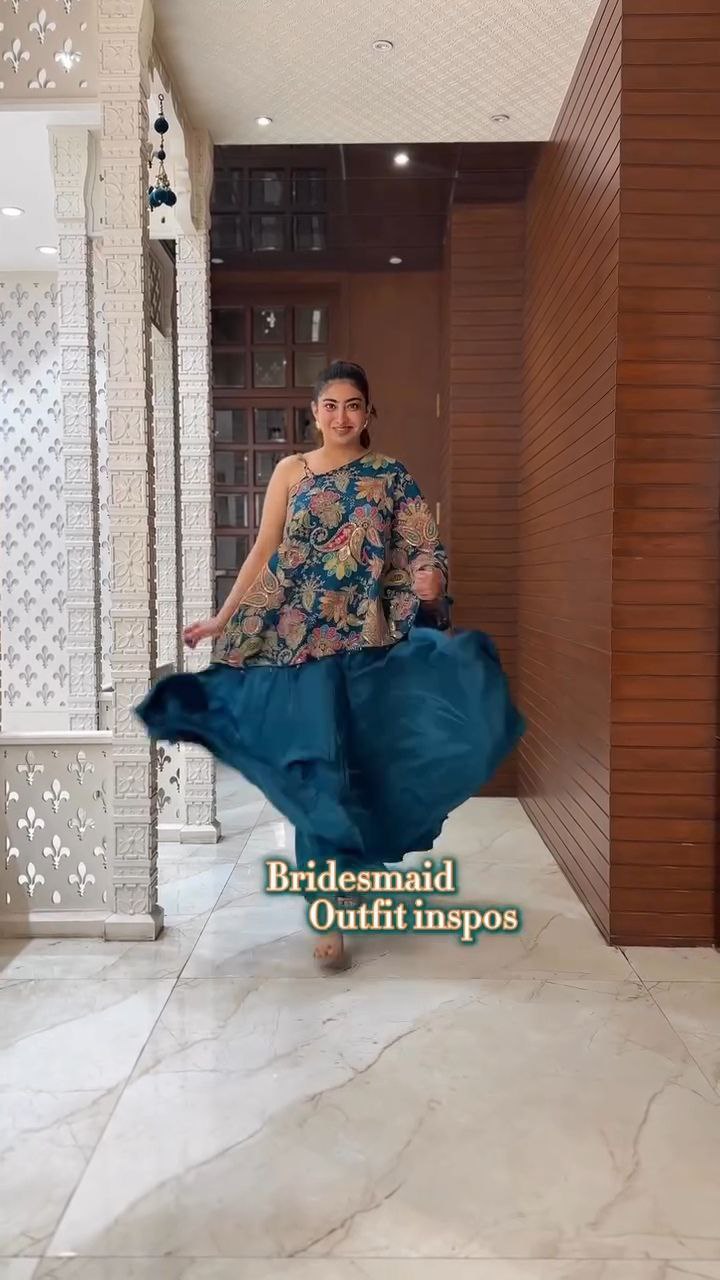 Bridesmaid Embroidered Kurta Sharara Set with Dupatta