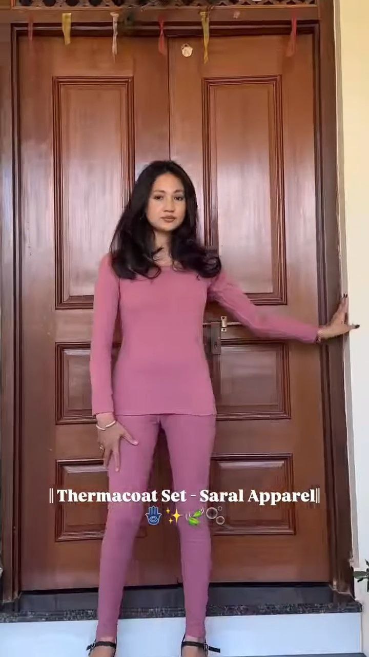 Mauve Thermacoat Co-Ord Set for Women