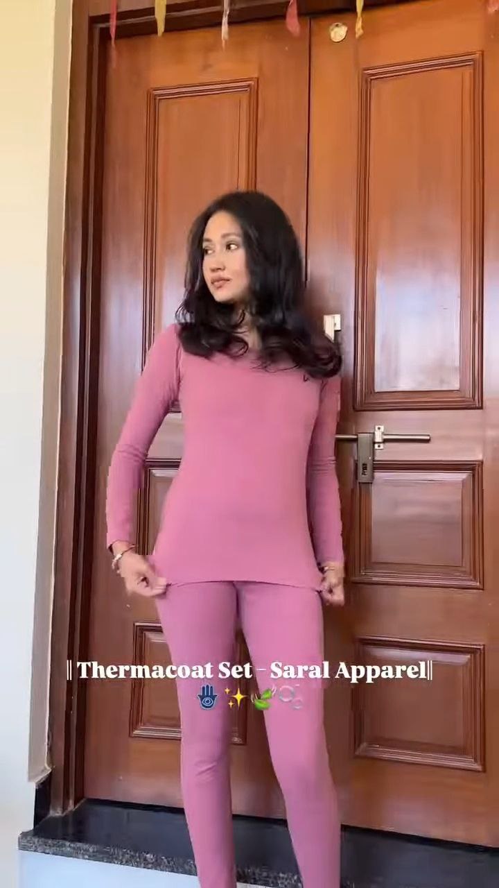 Mauve Thermacoat Co-Ord Set for Women