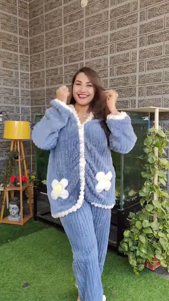 Soft Plush Winter Lounge Co-Ord Set