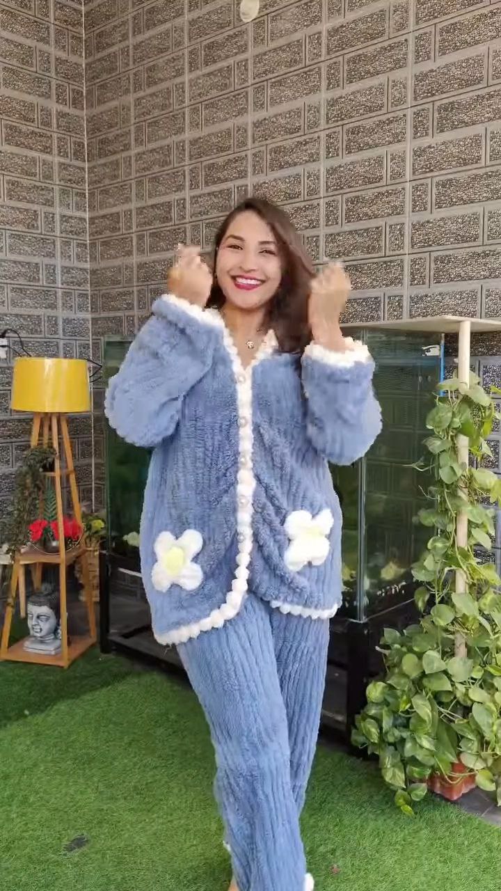 Soft Plush Winter Lounge Co-Ord Set
